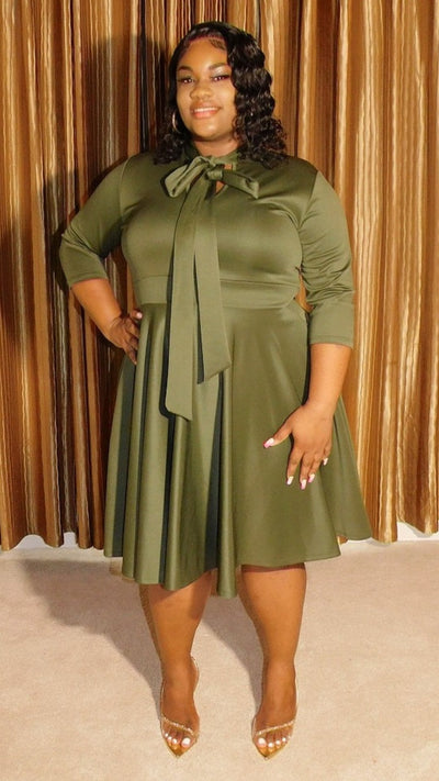 The Elegance of the Chic Olive Curve Dress