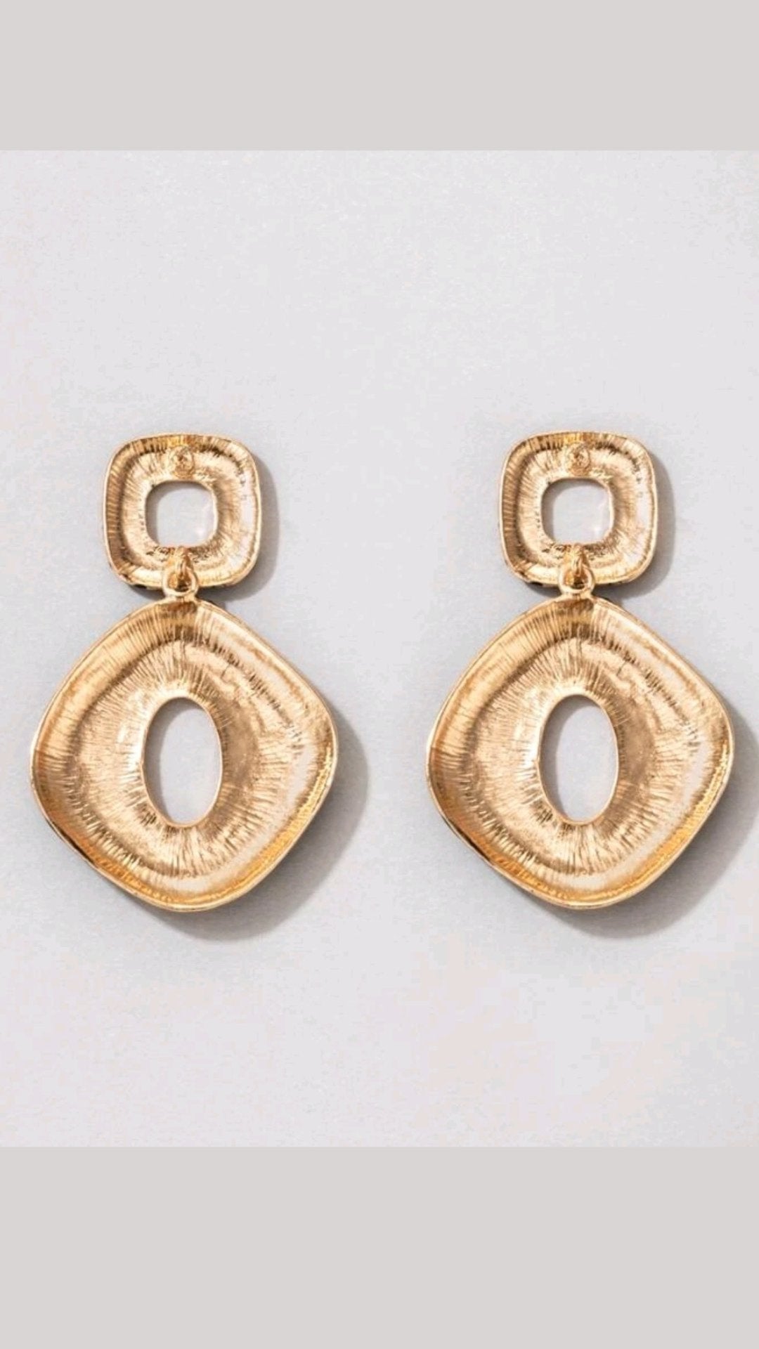 Black and Gold Geometric Earrings