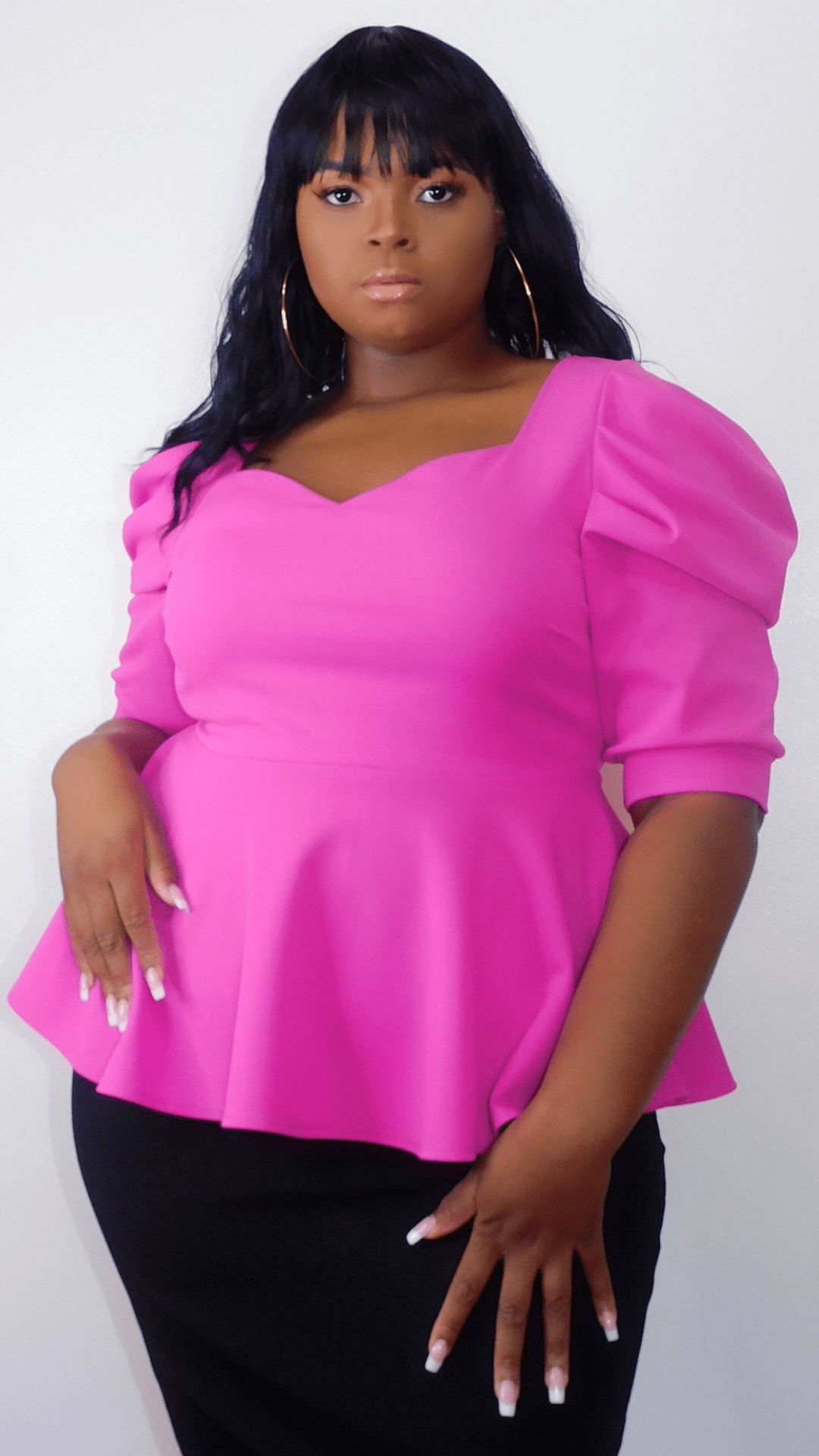 Mid-size Pink Baby Doll Top